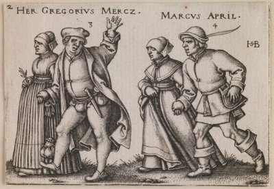 „März und April“ aus der Serie „Das Fest der Bauern oder Die zwölf Monate“ von Sebald Beham