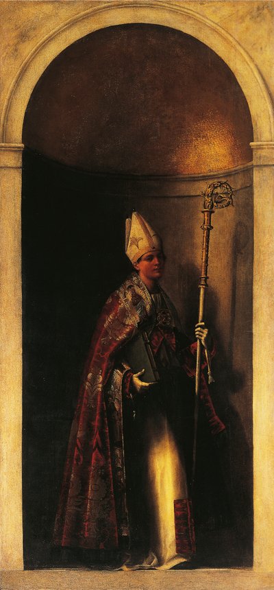 Heiliger Ludwig von Toulouse, Dekoration der Orgeltür, ca. 1509 von Sebastiano del (c.1485 1547) Piombo