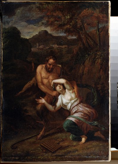 Pan und die Nymphe Syrinx von Sébastien Bourdon