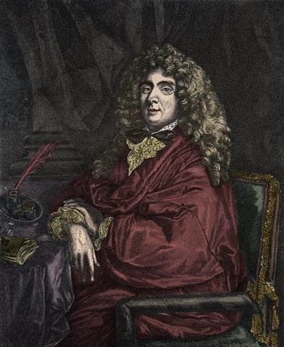 Porträt von Jean-Baptiste Poquelin genannt Molière (Jean Baptiste Poquelin) von Sébastien Bourdon