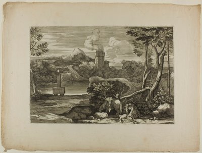 Der barmherzige Samariter salbt den Mann, der für tot gehalten wurde, mit Öl und Wasser von Sébastien Bourdon