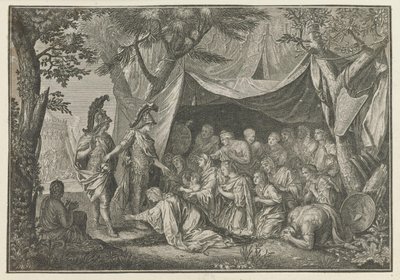 Alexander der Große trifft Stateira, Sisygambis und die Familie von Darius von Sebastien Leclerc