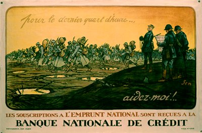 Französisches Plakat aus dem Ersten Weltkrieg zur Förderung des Kaufs von Kriegsanleihen, ca. 1914-18 von Sem