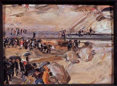 Spaziergang in San Remo (Italien). Werk von Semjon Gawrilowitsch Nikiforow (1877-1912), Öl auf Karton von Semen Gavriilovich Nikiforov