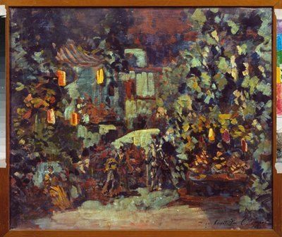Bühnenbild für die Oper Don Quichotte von Jules Massenet von Sergei Ivanovich Petrov