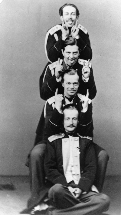 Großherzöge Alexander Alexandrowitsch und Wladimir Alexandrowitsch von Russland, um 1870-um 1875 von Sergei Lvovich Levitsky