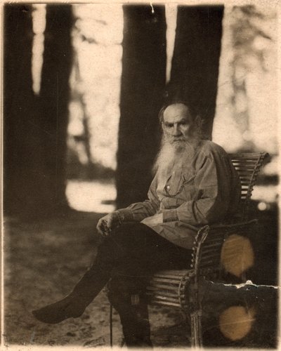 Russischer Autor Leo Tolstoi, Jasnaja Poljana, bei Tula, Russland, 1908 von Sergey Produkin Gorsky