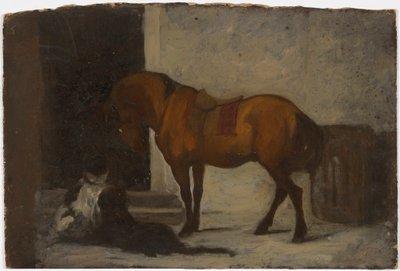Pferd und zwei Hunde von Severin Falkman