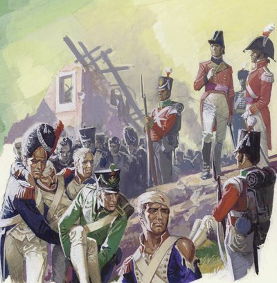 Verwundete Soldaten nach der Schlacht von Waterloo von Severino Baraldi