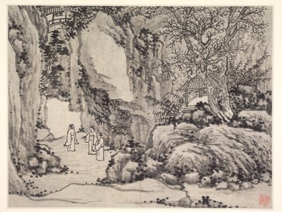 Zwölf Ansichten des Tigerhügels, Suzhou: Die Schwertquelle, Tigerhügel von Shen Zhou