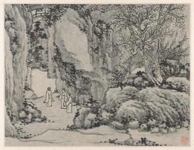 Zwölf Ansichten des Tigerhügels, Suzhou: Die Schwertquelle, Tigerhügel, nach 1490 von Shen Zhou
