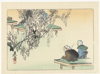 Bewunderung der Pflaumenblüte von Shibata Zeshin