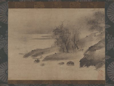 Tuschlandschaft Suiboku sansui zu von Shinso Soami