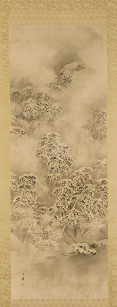 Winterlandschaft, Edo-Periode oder Meiji-Ära, ca. 1865-1870 von Shiokawa Bunrin