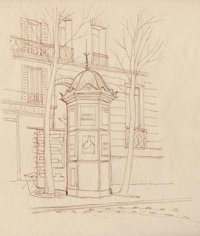 Litfaßsäule, Paris, Frankreich, 1951 von Shirley Markham