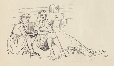 Frauen am Strand, Südküste Englands von Shirley Markham
