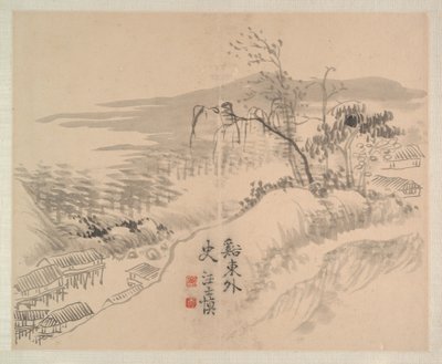 Landschaften und Blumen, datiert 1745 von Shishen Wang