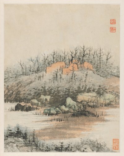 Erinnerungen an den Qinhuai-Fluss von Shitao