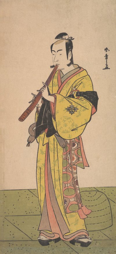 Ichikawa Bennosuke als Mann in Komuso-Kleidung, ca. 1788 von Shunsho