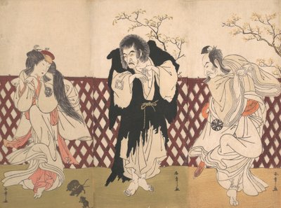 Ichikawa Danjuro IV in der Rolle des Mönchs Mongaku aus dem Stück Hana-zumo Genji-biki, 1775 von Shunsho