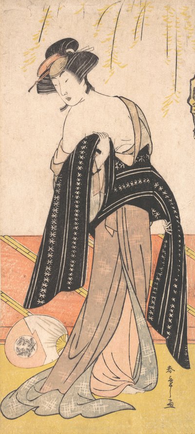 Der Schauspieler Nakamura Riko als Oiran, ca. 1779 von Shunsho