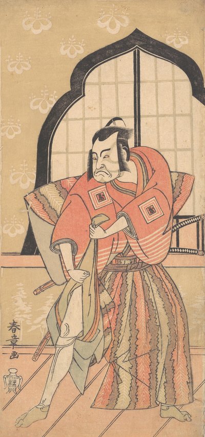 Der dritte Ichikawa Danzo als Samurai in zeremonieller Kamishimo gekleidet, 1769 oder 1770 von Shunsho