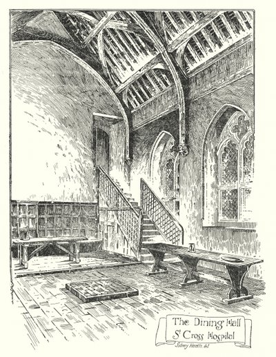 Der Speisesaal, St. Cross Hospital von Sidney Heath