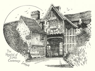 Das Krankenhaus von St. John, Canterbury von Sidney Heath