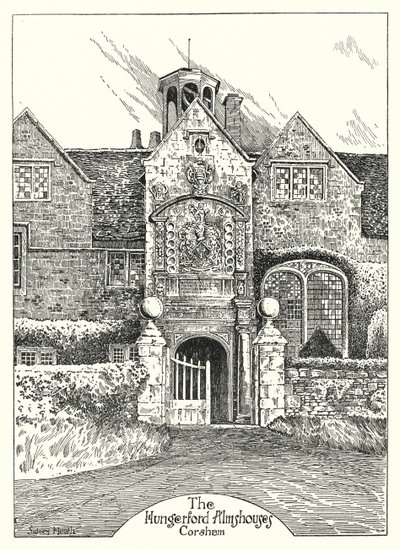 Die Hungerford-Armenhäuser, Corsham von Sidney Heath