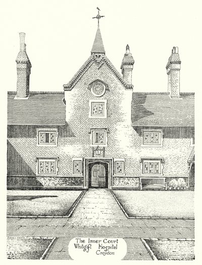 Der Innenhof, Whitgift Hospital, Croydon von Sidney Heath
