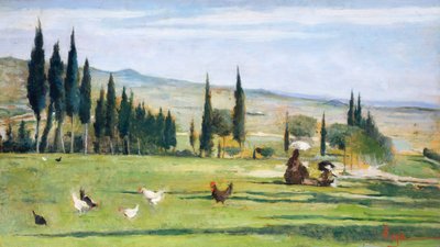 Gabbro-Landschaft, von Silvestro Lega von Silvestro Lega