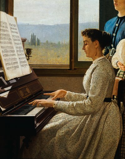 Das Lied des Stars (Detail) von Silvestro Lega
