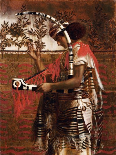 Ein junger Musiker im Tempeldienst während des Laubhüttenfestes, später Hosanna genannt, 1862 von Simeon Solomon