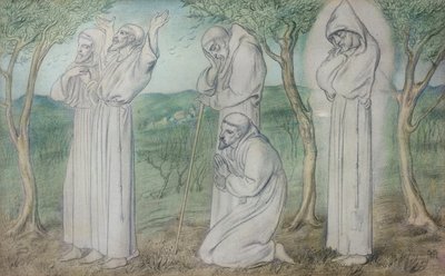 Eine Gruppe von Franziskanermönchen von Simeon Solomon