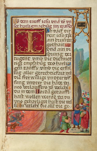 Bordüre mit der Überquerung des Roten Meeres von Simon Bening