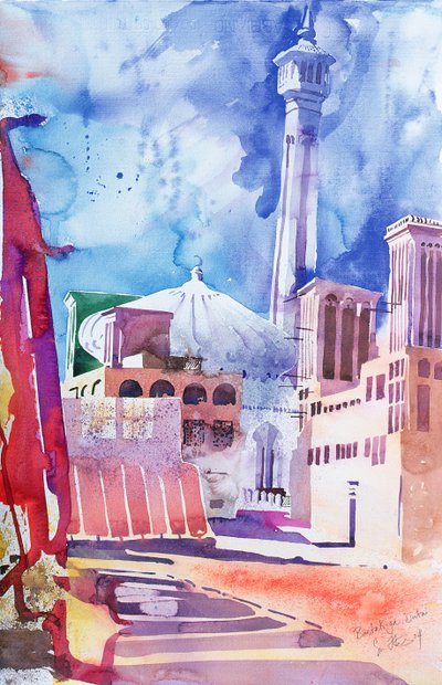 Bastakia, Dubai, 2004 von Simon Fletcher