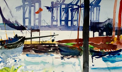 Hamburg, Containerhafen von Simon Fletcher