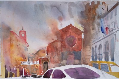 Orvieto Piazza, Italien von Simon Fletcher