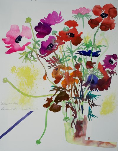 Ranunkeln und Anemonen, 2010 von Simon Fletcher