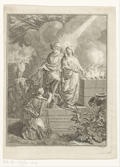 Allegorische Titelseite mit Erzvater Abraham und Wahrheit von Simon Fokke