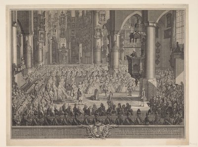 Hochzeit von Karl Christian von Nassau-Weilburg mit Prinzessin Carolina, 1760 von Simon Fokke