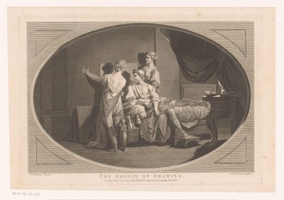 Erfindung der Zeichenkunst von Simon François Ravenet (le vieux)