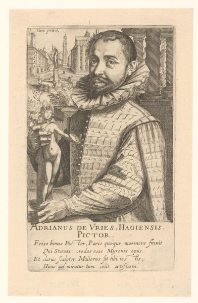 Porträt von Adriaen de Vries von Simon Frisius