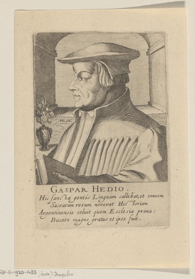 Porträt von Caspar Hedio von Simon Frisius