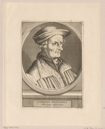 Porträt von Conrad Pellican von Simon Frisius