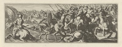 Feldschlacht bei einem Fluss (Cavalerie) von Simon Frisius