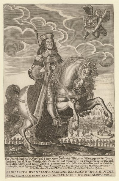 Porträt von Friedrich Wilhelm 1620-1688, Kurfürst von Brandenburg, Herzog von Preußen, 1680 von Simon Grimm