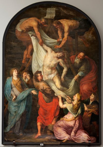 Pfarrkirche (Sint-Walburgakerk). Kreuzabnahme. Simon De Pape. Kopie nach P.P. Rubens. Mitte 17. Jahrhundert. von Simon II de Pape
