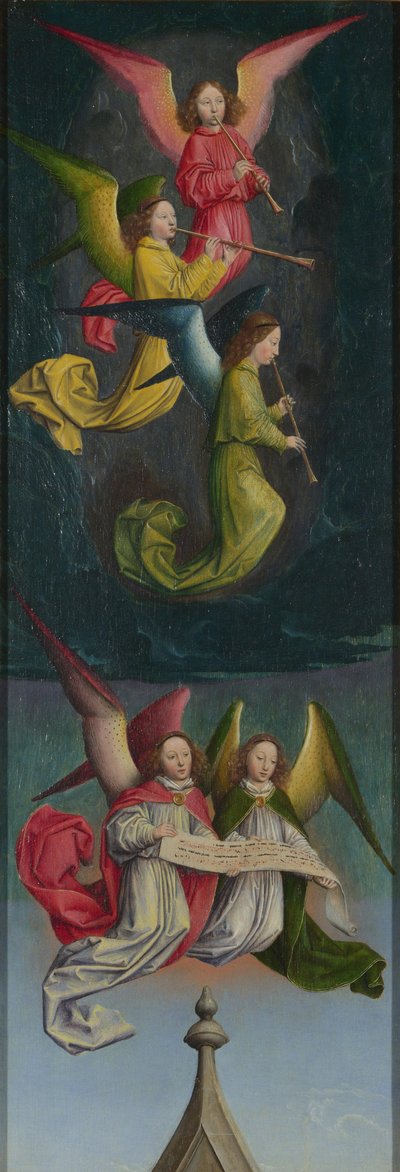 Ein Chor von Engeln vom St. Bertin Altar, ca. 1459 von Simon Marmion