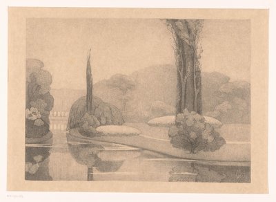 Ansicht eines Parks von Simon Moulijn